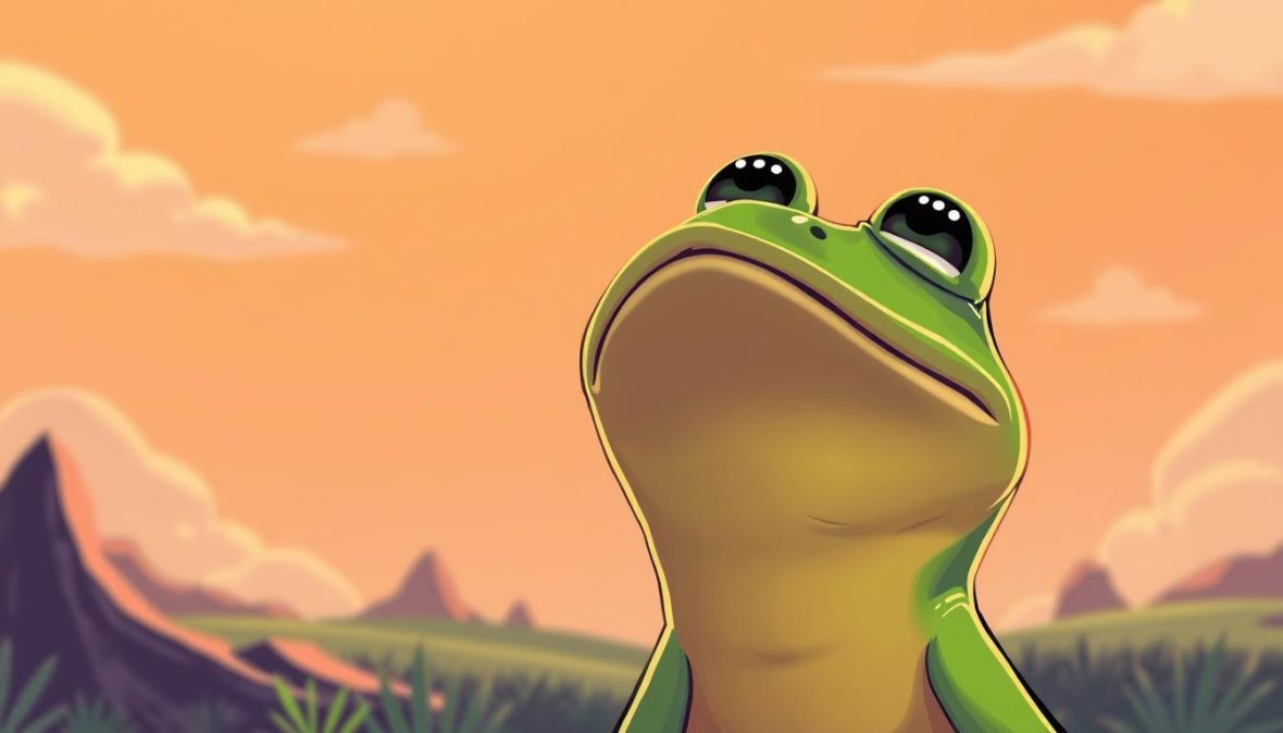 pepe looking up meme
